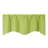 Max Short Curtain Panel Solid Color Valance for Kitchen Windows Apple Green