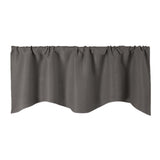 Max Short Curtain Panel Solid Color Valance for Kitchen Windows Deep Grey