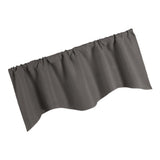 Max Short Curtain Panel Solid Color Valance for Kitchen Windows Deep Grey