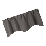 Max Short Curtain Panel Solid Color Valance for Kitchen Windows Deep Grey