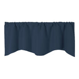Max Short Curtain Panel Solid Color Valance for Kitchen Windows Dark Blue