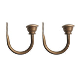 Max Maxb 2 Set Sturdy Metal Half-ball Curtain Hook Drapery Tieback U Wall Hook Bronze