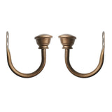Max Maxb 2 Set Sturdy Metal Half-ball Curtain Hook Drapery Tieback U Wall Hook Bronze