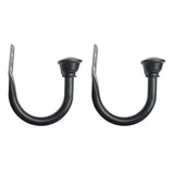 Max Maxb 2x Iron Durable Curtain Hook Drapery Tieback U-shaped Wall Hooks Black