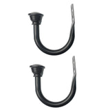 Max Maxb 2x Iron Durable Curtain Hook Drapery Tieback U-shaped Wall Hooks Black