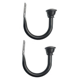 Max Maxb 2x Iron Durable Curtain Hook Drapery Tieback U-shaped Wall Hooks Black