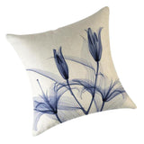 Max Flowers Cotton Linen Soft Square Throw Pillow Case Cushion Covers  E