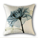 Max Flowers Cotton Linen Soft Square Throw Pillow Case Cushion Covers  F