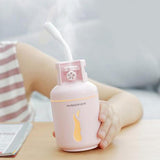 Max Gas Tank Shape USB House Humidifier & Colorful Night Light Pink