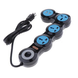 Maxbell Charging Power Strip,Changeable 3 Pins Strip Socket US 4 Outlets with USB