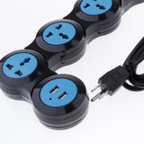 Maxbell Charging Power Strip,Changeable 3 Pins Strip Socket US 4 Outlets with USB