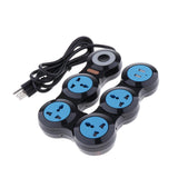 Maxbell Charging Power Strip,Changeable 3 Pins Strip Socket US 5 Outlets with USB