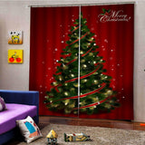 Max Christmas Living Room Bedroom Window Drapes 2 Panel Set 79x55" A