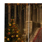 Max Christmas Castle Waterproof Living Room Bedroom Window Drapes 2 Panel Set