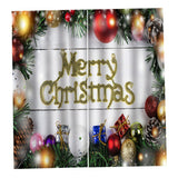 Max Cute Christmas Ball Waterproof Living Room Bedroom Window Drapes 2 Panel Set