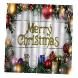 Max Cute Christmas Ball Waterproof Living Room Bedroom Window Drapes 2 Panel Set