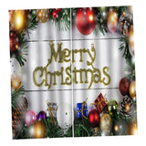 Max Cute Christmas Ball Waterproof Living Room Bedroom Window Drapes 2 Panel Set