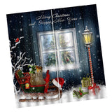 Max Christmas Pattern Living Room Window Drapes Balcony Window Curtains Decor