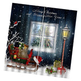 Max Christmas Pattern Living Room Window Drapes Balcony Window Curtains Decor
