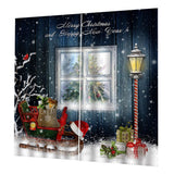 Max Christmas Pattern Living Room Window Drapes Balcony Window Curtains Decor