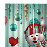Max Lovely Xmas Snowman Waterproof Living Room Bedroom Window Drapes 2 Panel Set