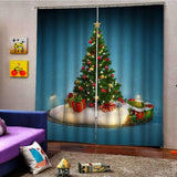 Max Christmas Pattern Living Room Bedroom Window Drapes For Home Kids Room Decor