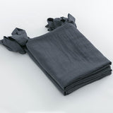 Max Maxb Solid Color Polyester Pillow Case Cushion Cover with Ties 2-in-1 Dark Blue