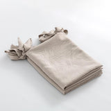 Max Maxb Solid Color Polyester Pillow Case Cushion Cover with Ties 2-in-1 Beige