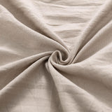 Max Maxb Solid Color Polyester Pillow Case Cushion Cover with Ties 2-in-1 Beige