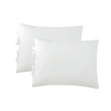 Max Maxb Solid Color Polyester Pillow Case Cushion Cover with Ties 2-in-1 White