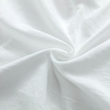 Max Maxb Solid Color Polyester Pillow Case Cushion Cover with Ties 2-in-1 White