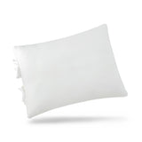 Max Maxb Solid Color Polyester Pillow Case Cushion Cover with Ties 2-in-1 White
