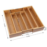 Max Maxb Multi-functional Bamboo Pastoral Kitchen Knife Box Kitchen Drawer Organizer