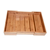 Max Maxb Multi-functional Bamboo Pastoral Kitchen Knife Box Kitchen Drawer Organizer