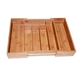Max Maxb Multi-functional Bamboo Pastoral Kitchen Knife Box Kitchen Drawer Organizer