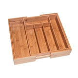 Max Maxb Multi-functional Bamboo Pastoral Kitchen Knife Box Kitchen Drawer Organizer