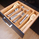 Max Maxb Multi-functional Bamboo Pastoral Kitchen Knife Box Kitchen Drawer Organizer