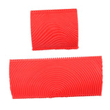 Maxbell Rubber Empaistic Pattern Wood Grain Tool DIY Wall Decoration 2pcs