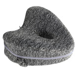 Max Heart Shape Memory Foam Leg Pillow Side Sleep Knee Pillow Gray