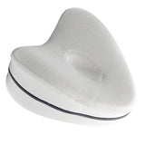 Max Heart Shape Memory Foam Leg Pillow Side Sleep Knee Pillow White