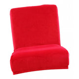 Max Stretch Short Low Back Chair Cover Bar Counter Stool Slipcover Red