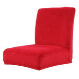 Stretch Short Low Back Chair Cover Bar Counter Stool Slipcover Wine Red