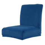 Stretch Short Low Back Chair Cover Bar Counter Stool Slipcover Blue_1