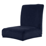 Stretch Short Low Back Chair Cover Bar Counter Stool Slipcover Dark Blue