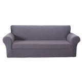 Max 2-Piece Sofa Cover Slipcover Furniture Protector 3 Cushion Couch Gray