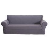 Max 2-Piece Sofa Cover Slipcover Furniture Protector 3 Cushion Couch Gray