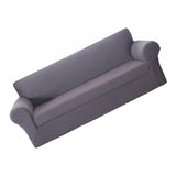 Max 2-Piece Sofa Cover Slipcover Furniture Protector 3 Cushion Couch Gray