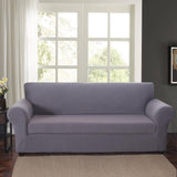 Max 2-Piece Sofa Cover Slipcover Furniture Protector 3 Cushion Couch Gray