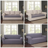 Max 2-Piece Sofa Cover Slipcover Furniture Protector 3 Cushion Couch Gray