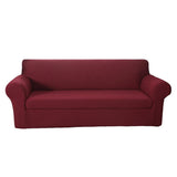 Max 2-Piece Sofa Cover Slipcover Furniture Protector 3 Cushion Couch Wine Red